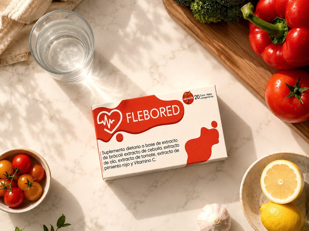Caja de Flebored con vegetales frescos